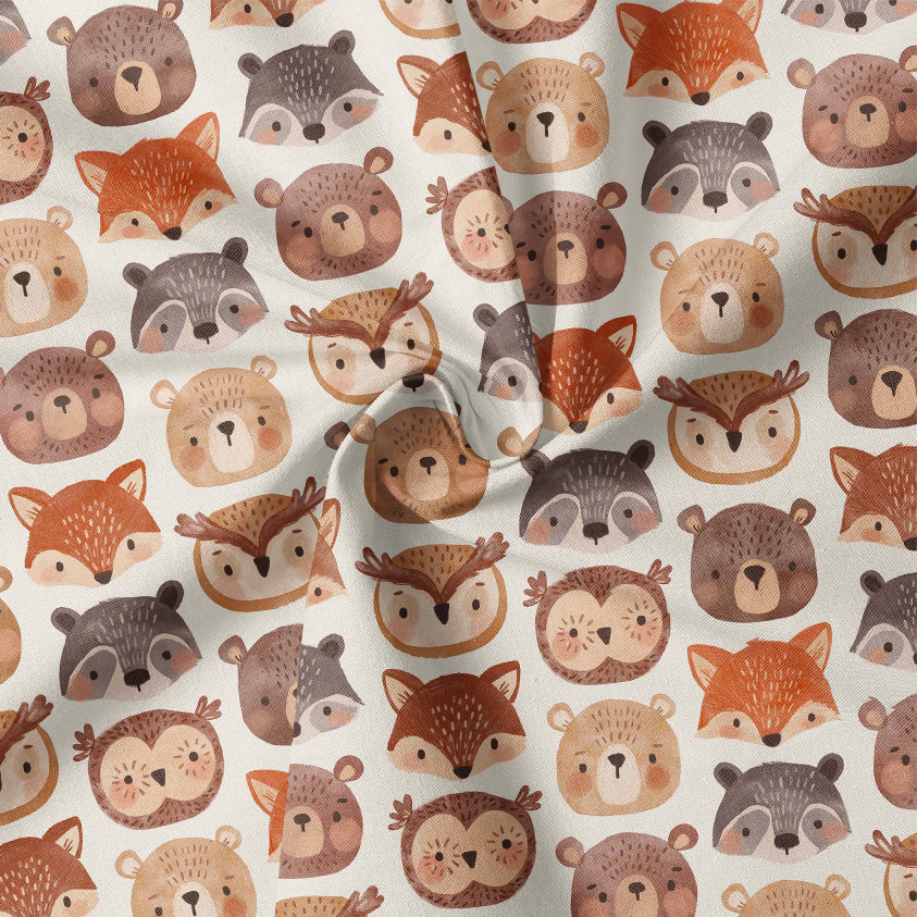 0.5m BIO French Terry Waldtiere ecru