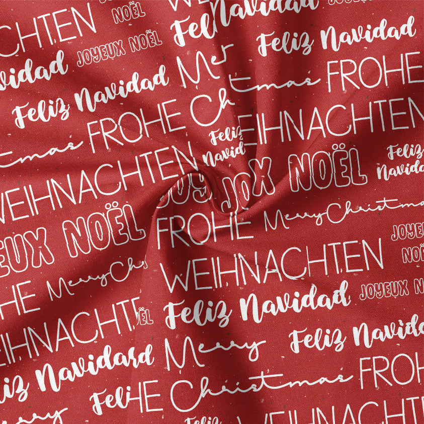 0.5m Biojersey Weihnachten rot