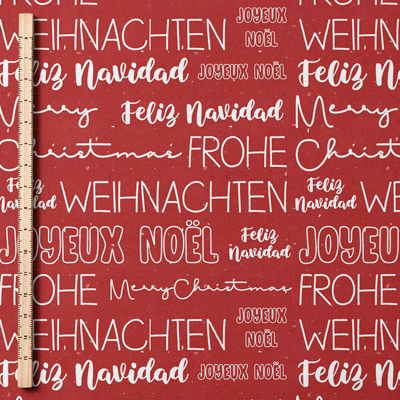 0.5m Biojersey Weihnachten rot