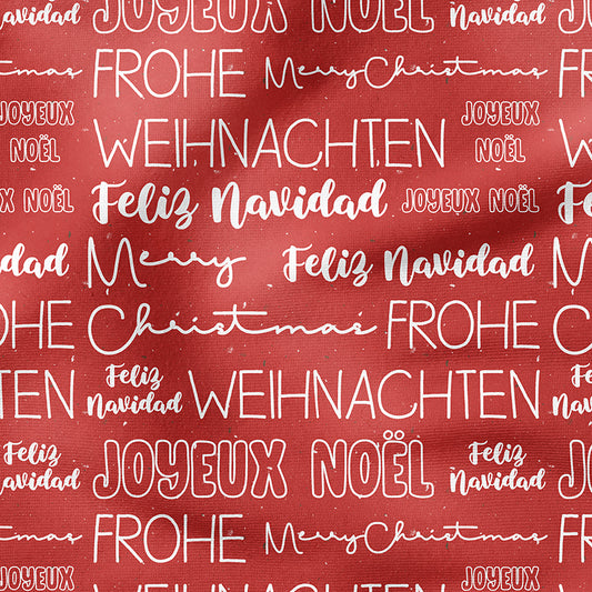 0.5m Biojersey Weihnachten rot