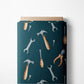 0.5m BIO French Terry Werkzeuge blau *COMING SOON*
