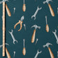 0.5m BIO French Terry Werkzeuge blau *COMING SOON*