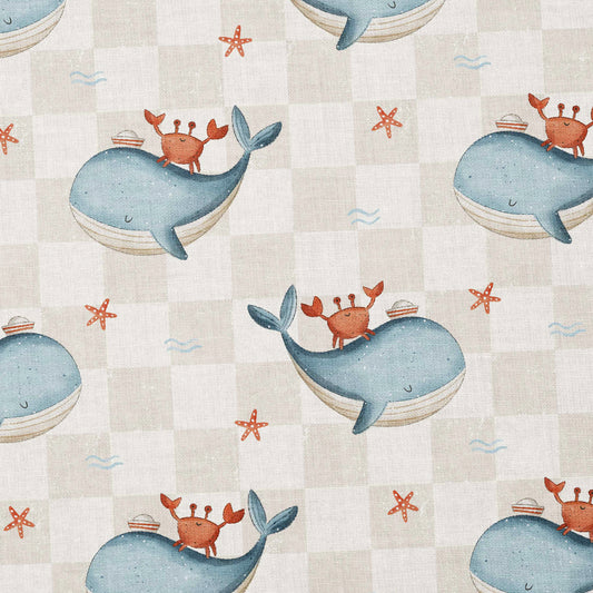 0.5m Baumwolle Whale and Crab *VORBESTELLUNG: Lieferzeit 4-6 Wochen*