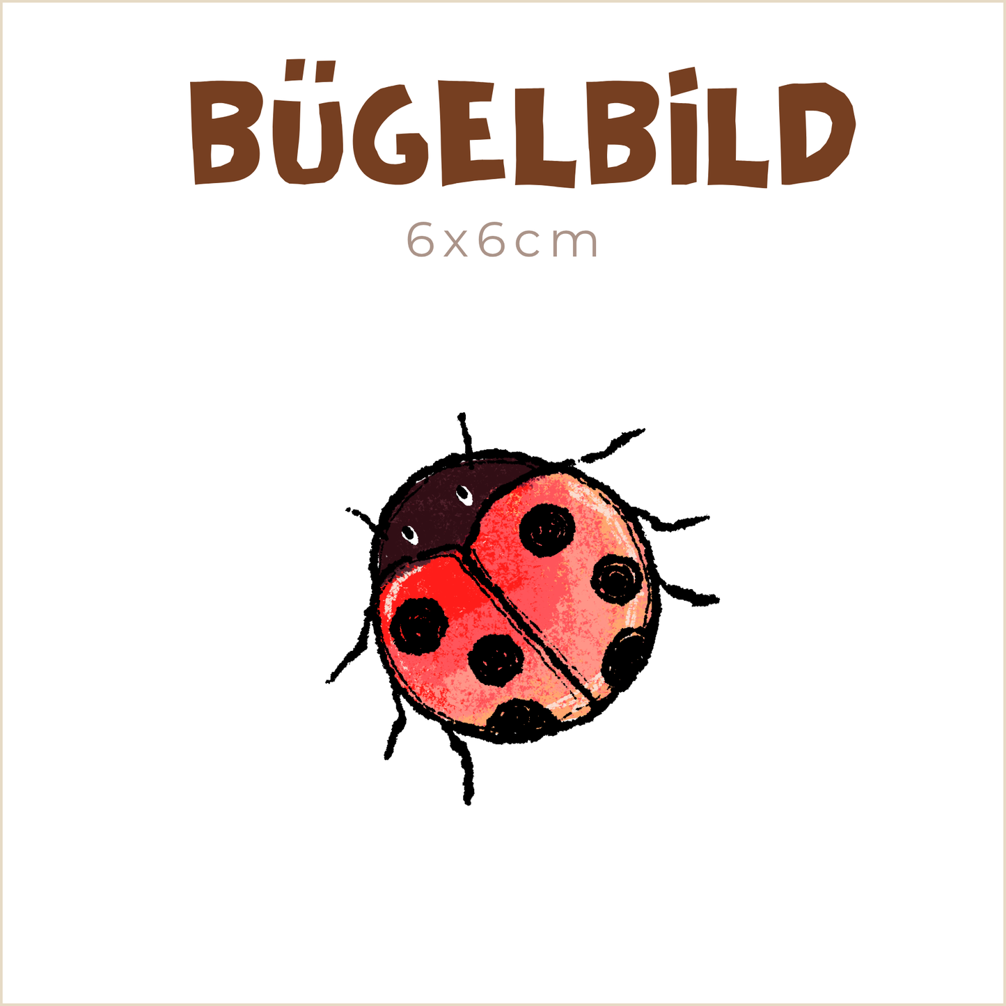 Bügelbild Wiesenglück Mini-Marienkäfer | 6x6cm