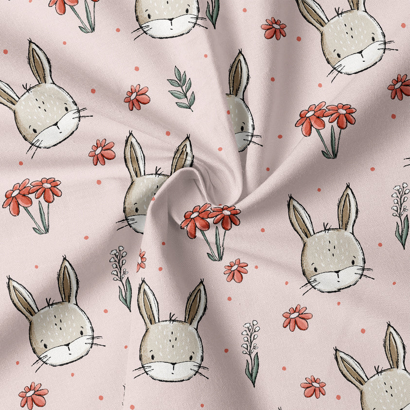 0.5m BIO French Terry Wiesenhase rosa