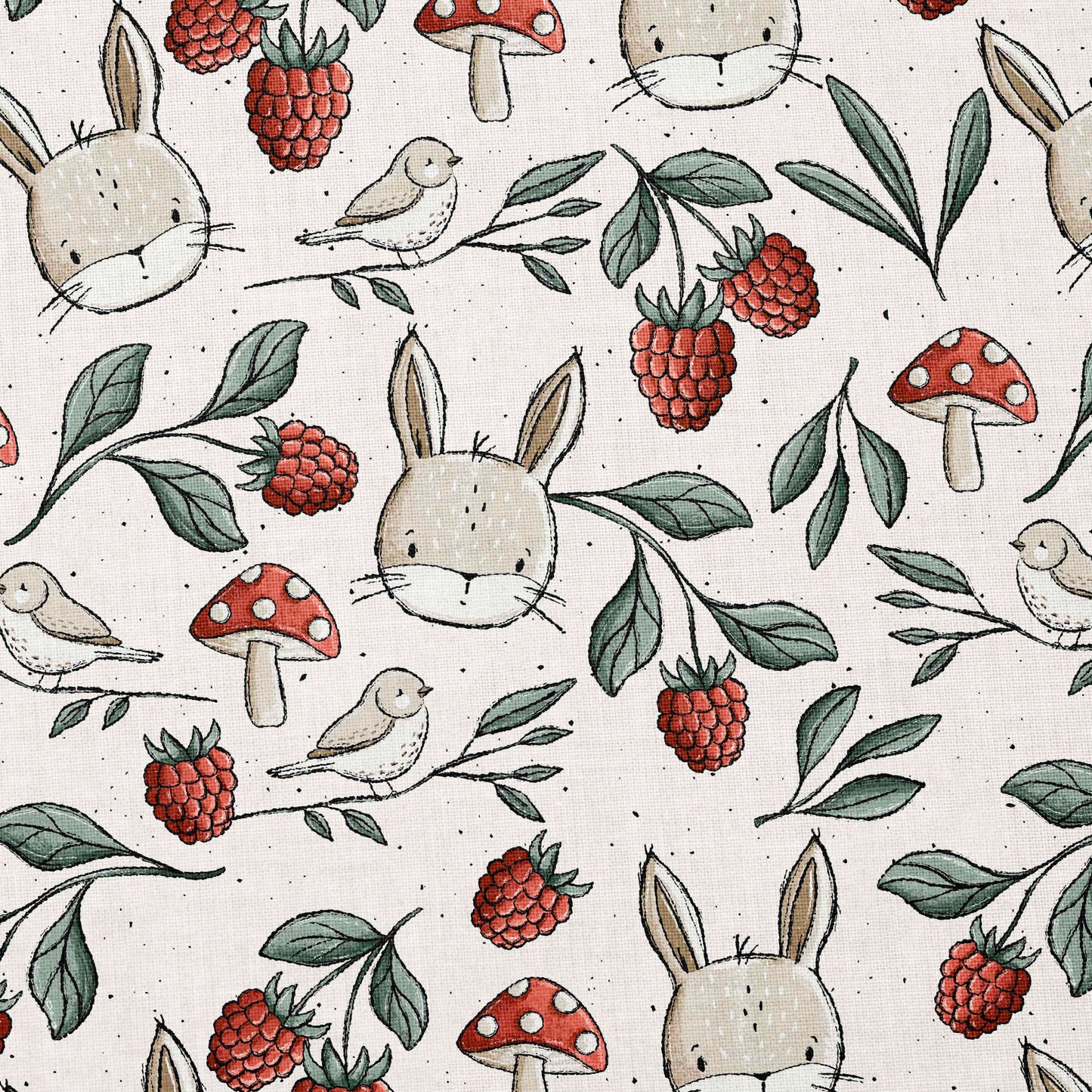 0.5m Baumwolle Wiesentag cream
