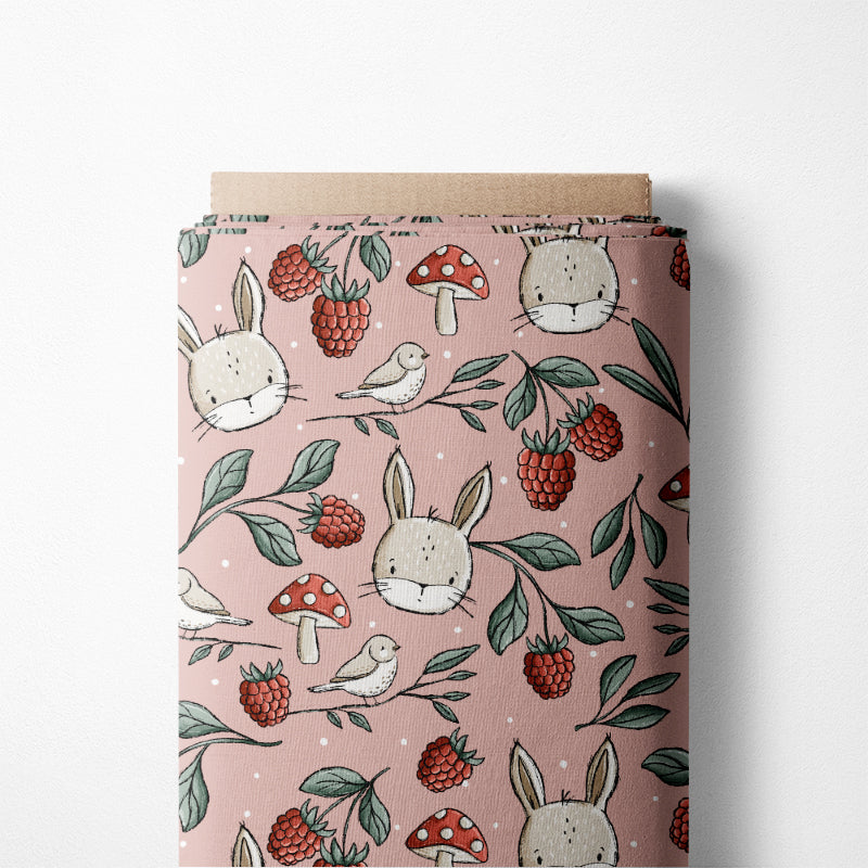 0.5m BIO French Terry Wiesentag rosa