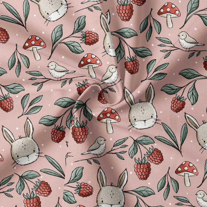 0.5m BIO French Terry Wiesentag rosa