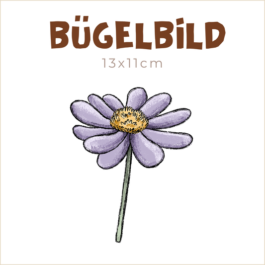 Bügelbild Wiese violett | 13x11cm