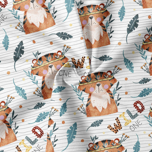 0.5m Biojersey Wild One Messy Stripes