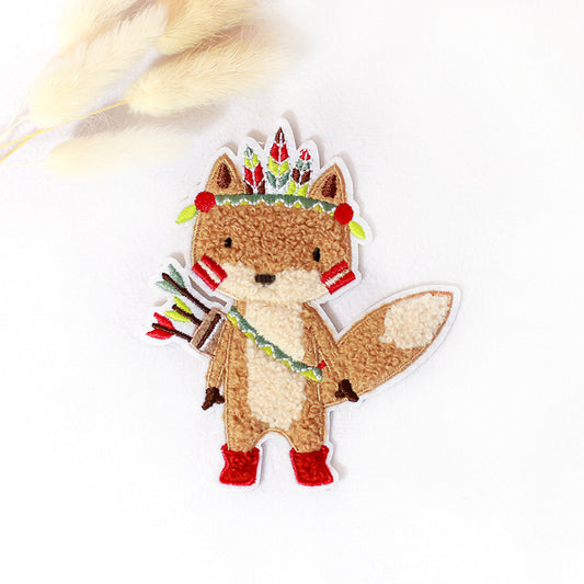 Chenille Patch: Wild and Free-Foxi | 10,5x8,5cm