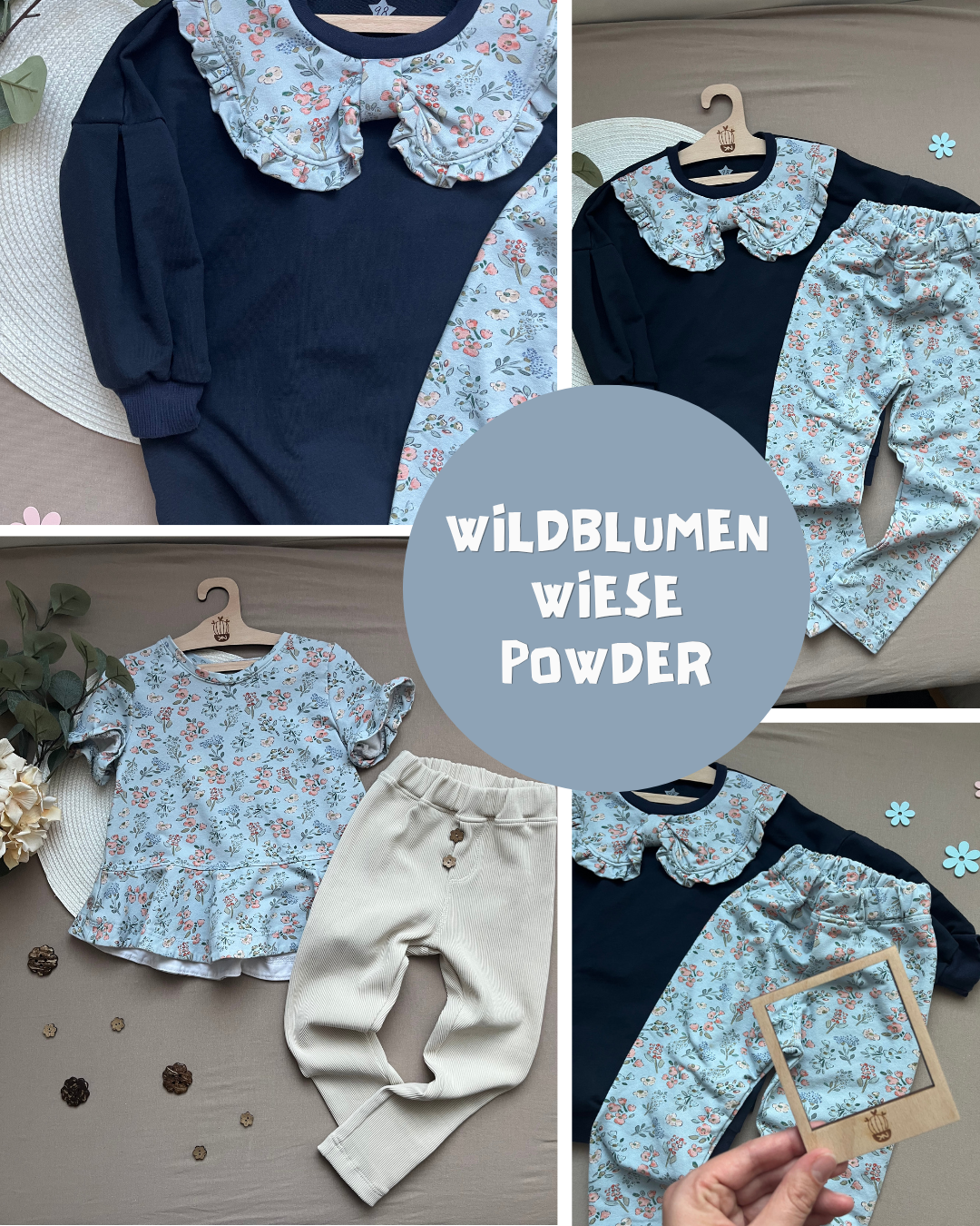 0.5m French Terry Wildblumenwiese powder *STOFFÜBERSICHT*