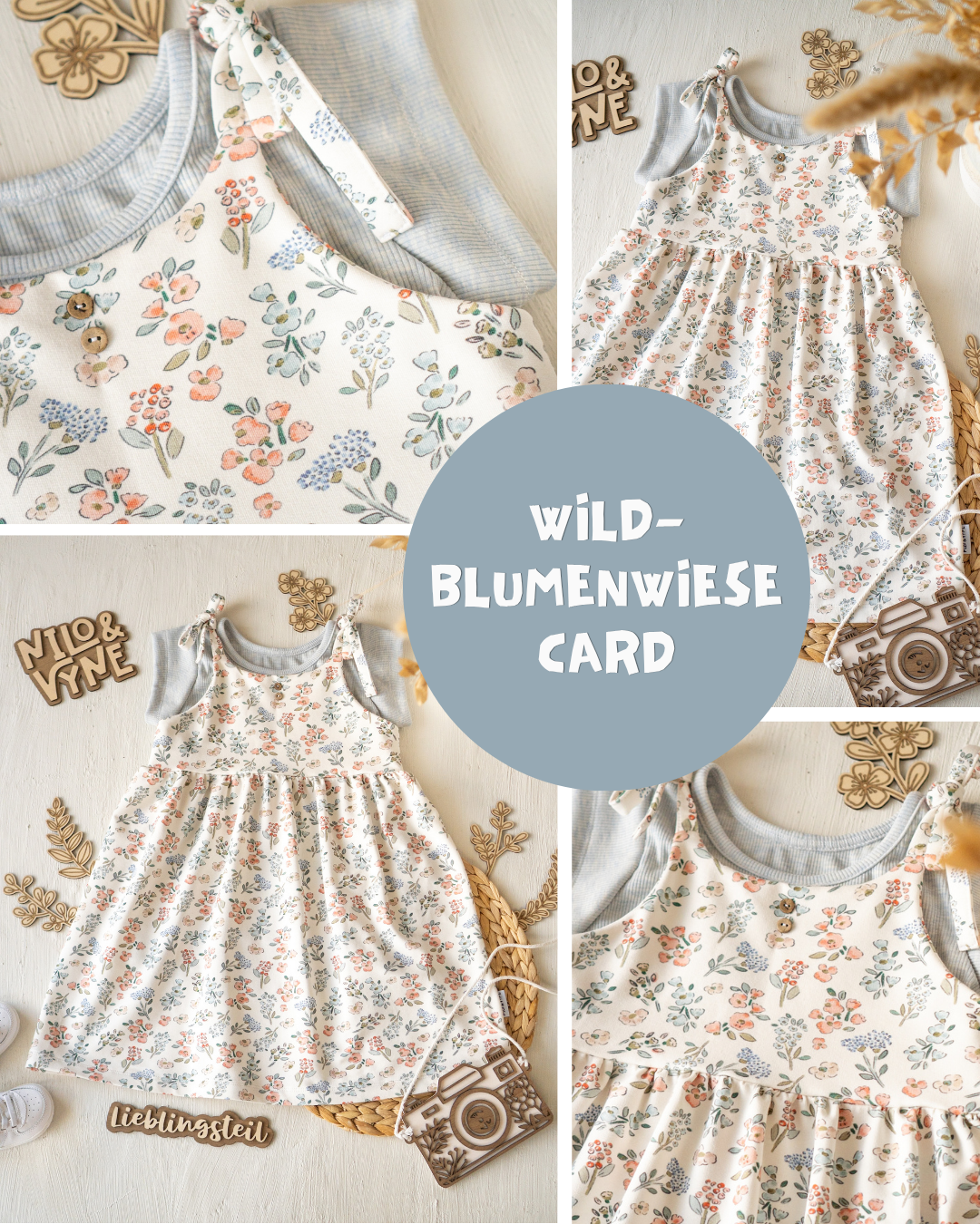 0.5m Baumwolle Wildblumenwiese card