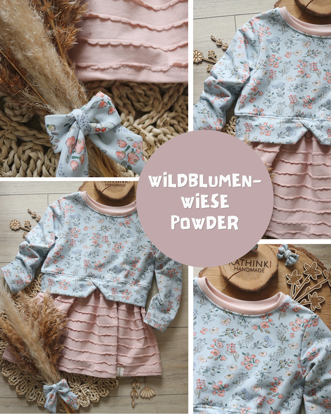 0.5m French Terry Wildblumenwiese powder *STOFFÜBERSICHT*