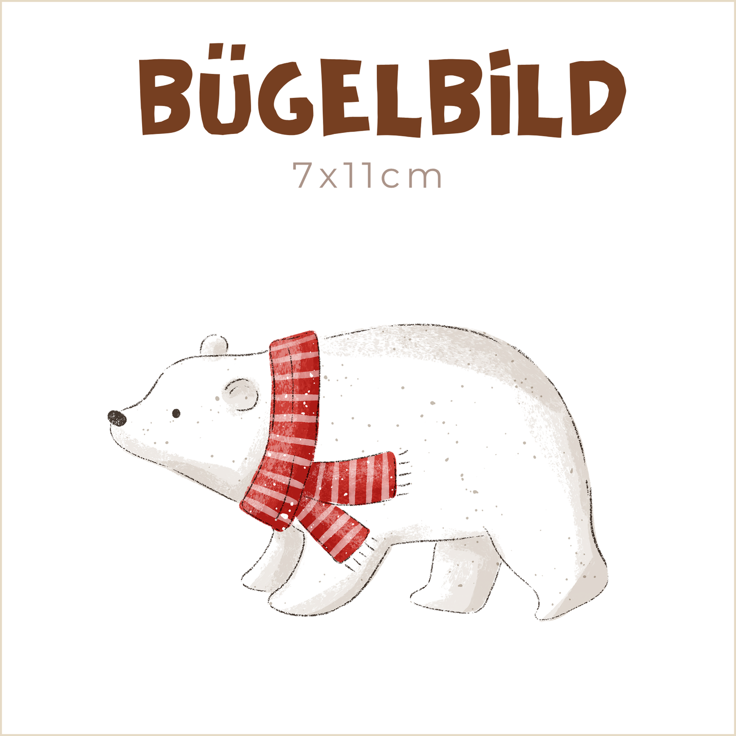 Bügelbild Winter-Eisbär | 7x11cm