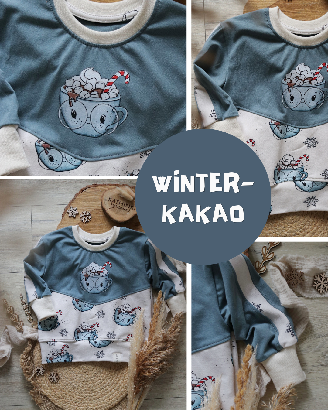 Bügelbild Winter-Kakao | 9x9cm