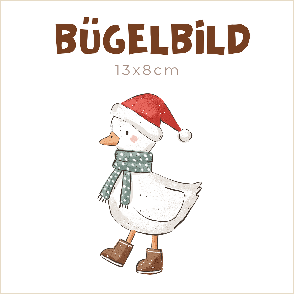 Bügelbild Winter Duck links | 13x8cm
