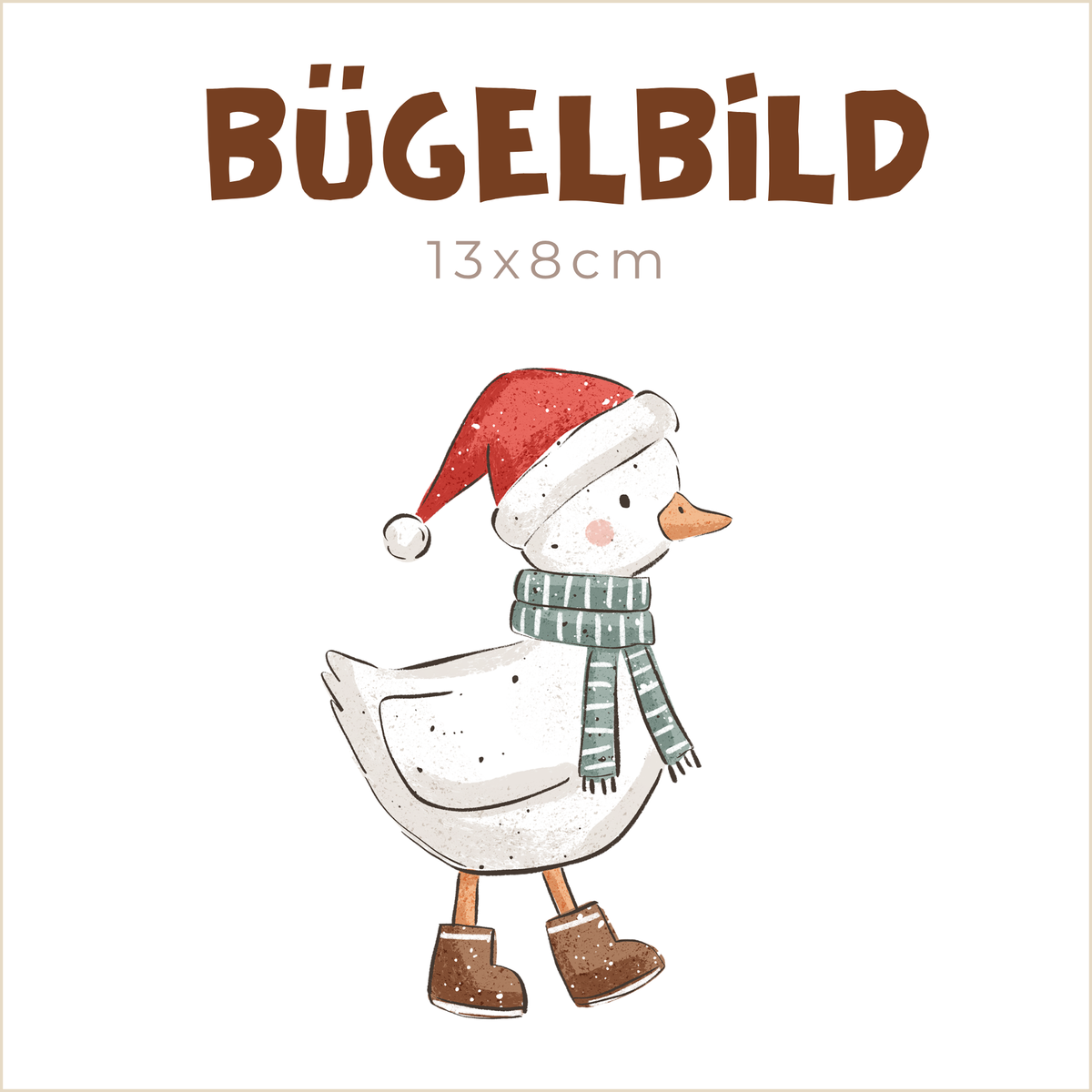 Bügelbild Winter Duck rechts | 13x8cm