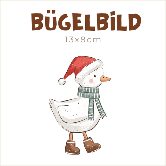 Bügelbild Winter Duck rechts | 13x8cm