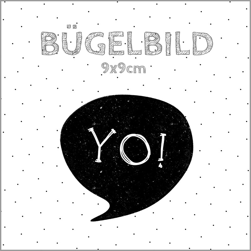 Bügelbild Yo | 9x9cm