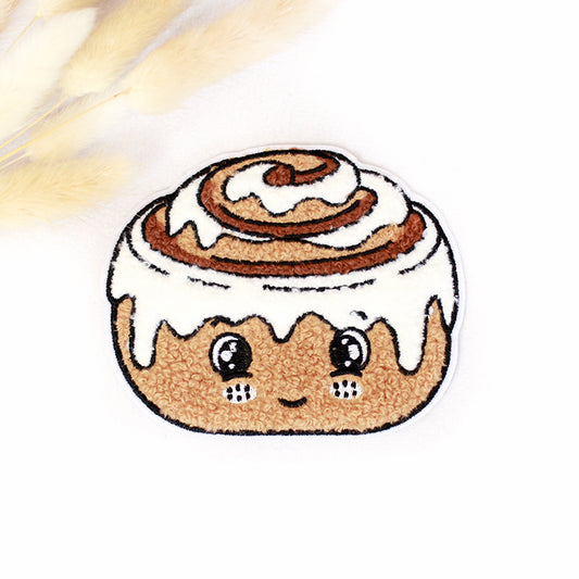 Chenille Patch: Gebäck Zimtschnecke | 8x10cm