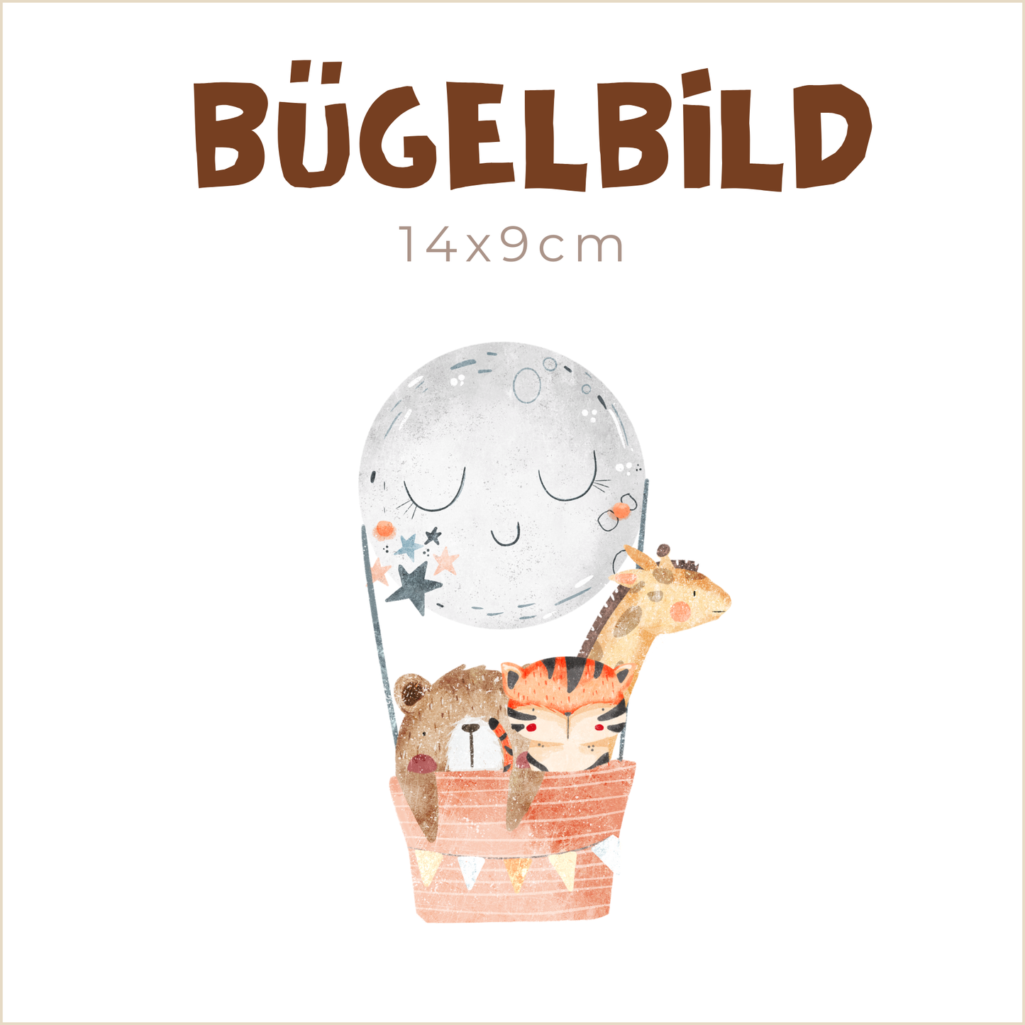 Bügelbild Zoo Balloon | 14x9cm