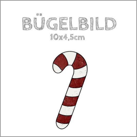 Bügelbild Zuckerstange | 10x4,5cm
