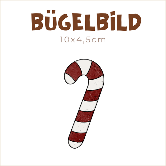 Bügelbild Zuckerstange | 10x4,5cm