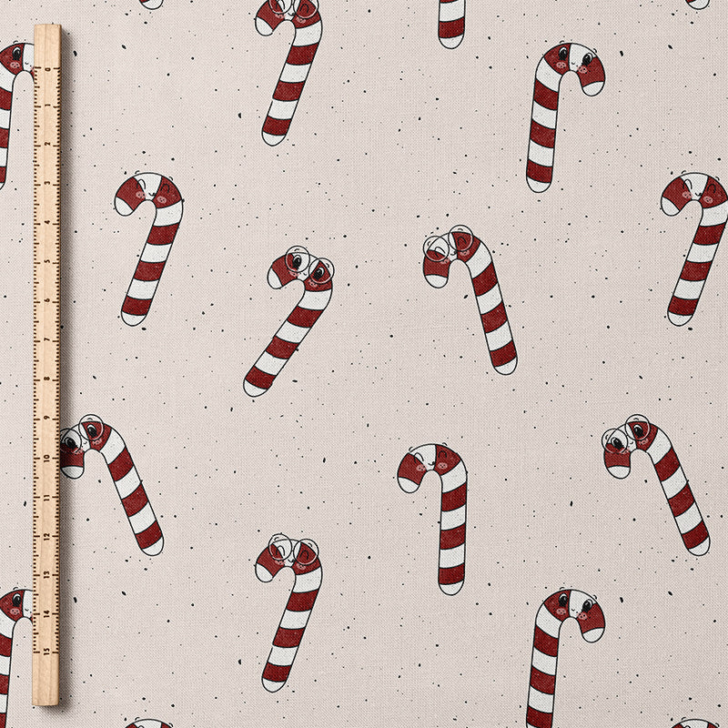 0.5m BIO French Terry Zuckerstangen-Party