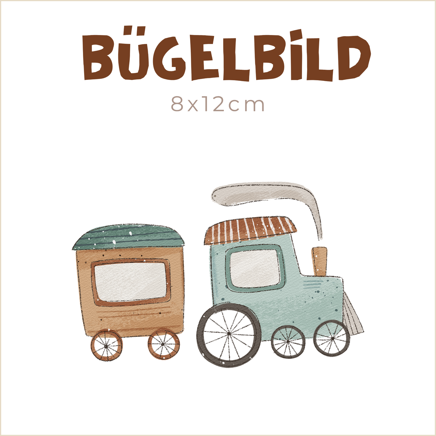 Bügelbild Zugfahrt | 8x12cm