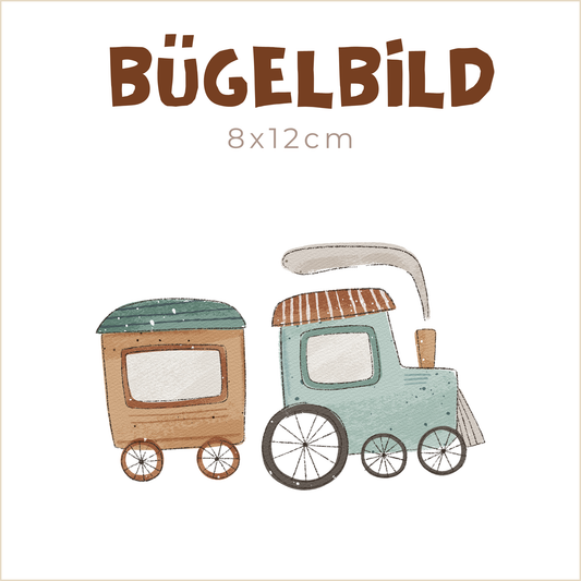 Bügelbild Zugfahrt | 8x12cm
