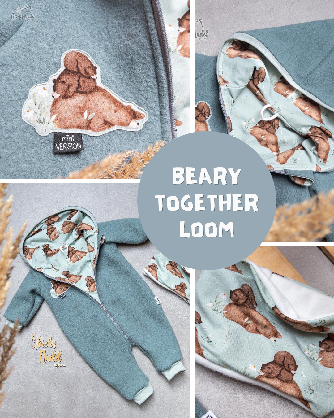 0.5m BIO French Terry Beary Together loom  *STOFFÜBERSICHT*