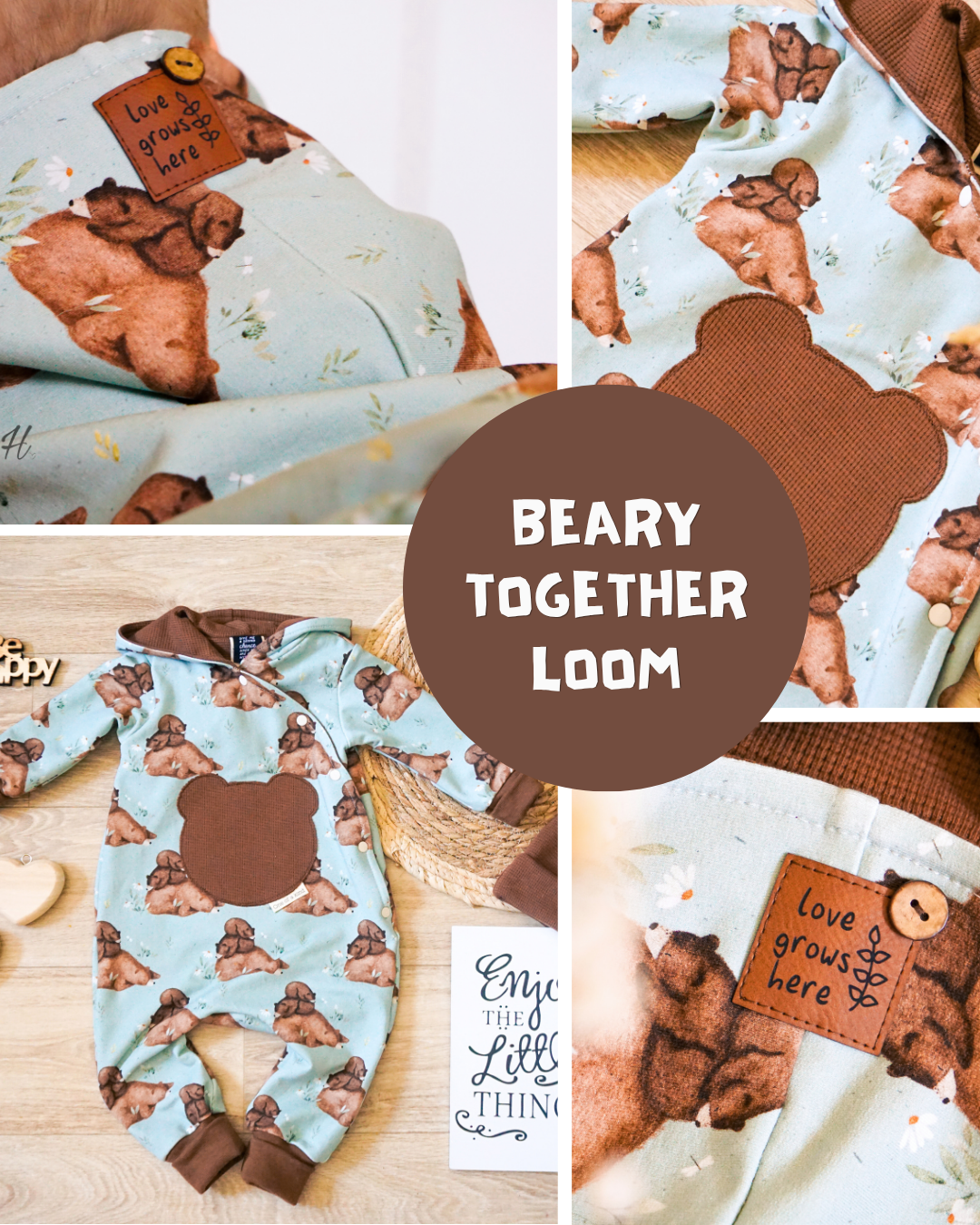0.5m BIO French Terry Beary Together loom  *STOFFÜBERSICHT*