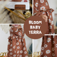 0.5m BIO French Terry Bloom Baby terra *VORBESTELLUNG*