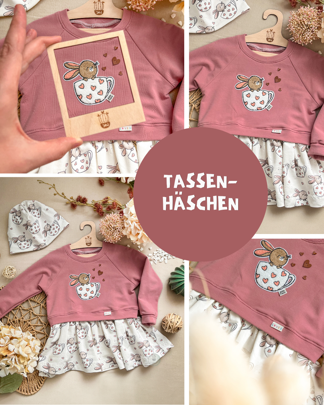 0.5m BIO French Terry Tassen-Häschen