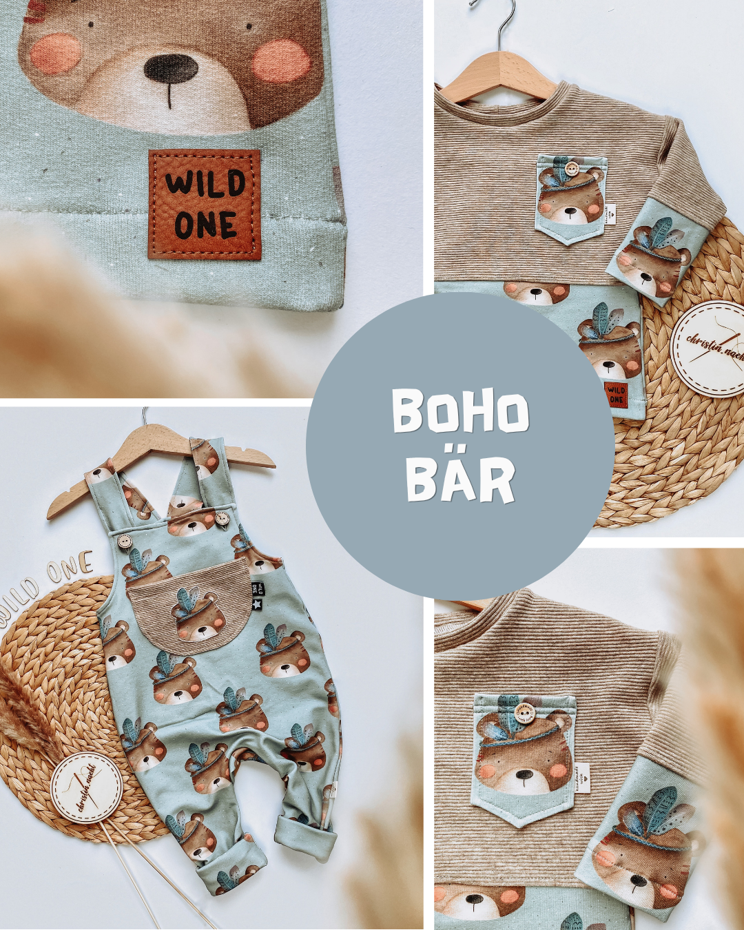 0.5m BIO French Terry Boho Bär