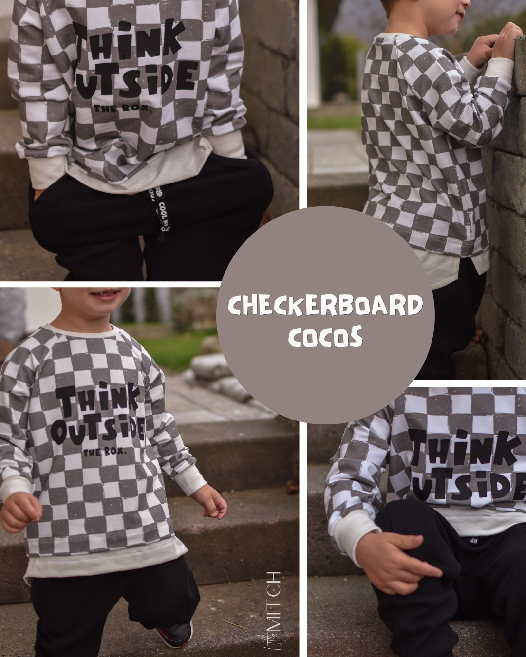 0.5m BIO French Terry Checkerboard cocos *VORBESTELLUNG*
