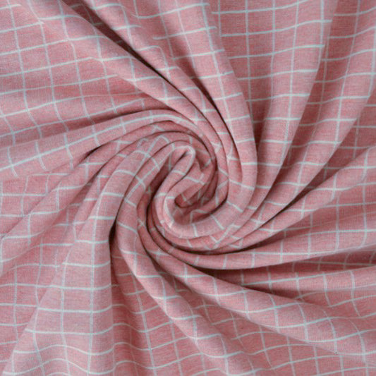 0.5m French Terry Schlaufengrid rosa
