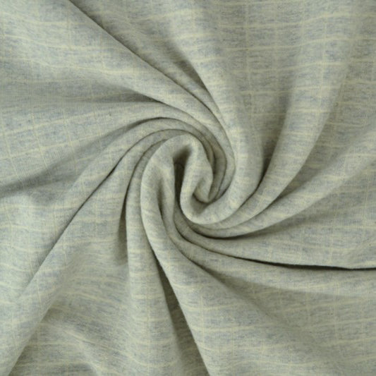 0.5m French Terry Schlaufengrid grau melange