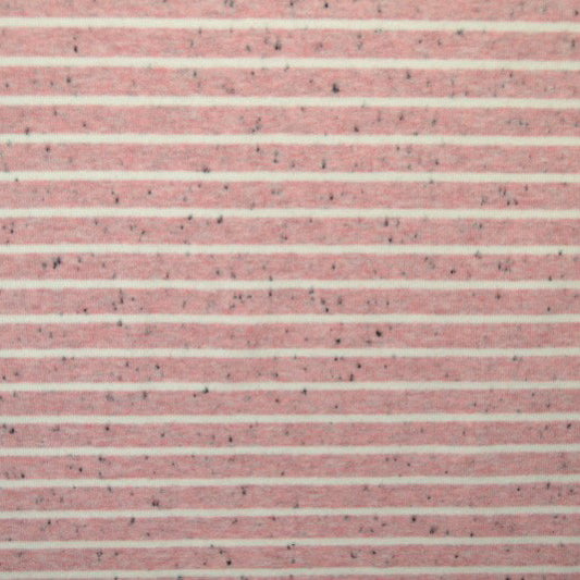 0.5m Jersey rosa-weiß gestreift mit Konfetti schwarz