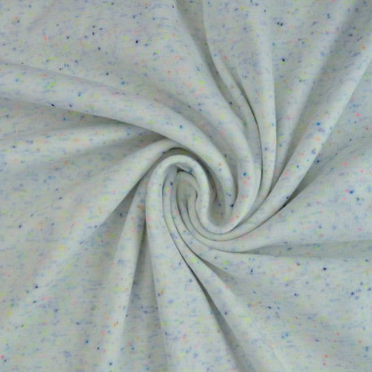 0.5m Jersey offwhite-melange mit Konfetti bunt