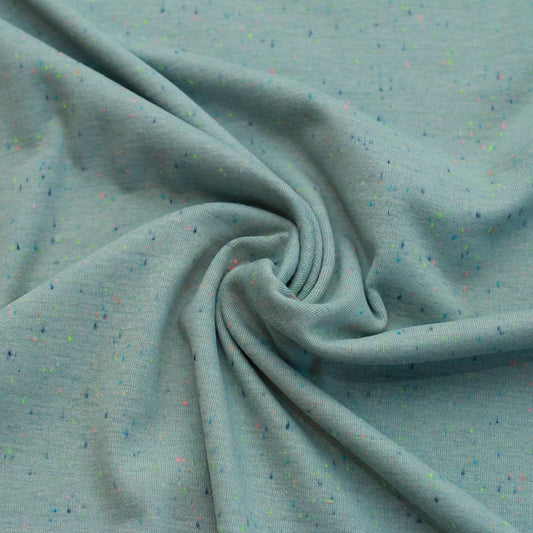0.5m Jersey mint-melange mit Konfetti bunt