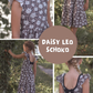 0.5m BIO French Terry Daisy Leo schoko