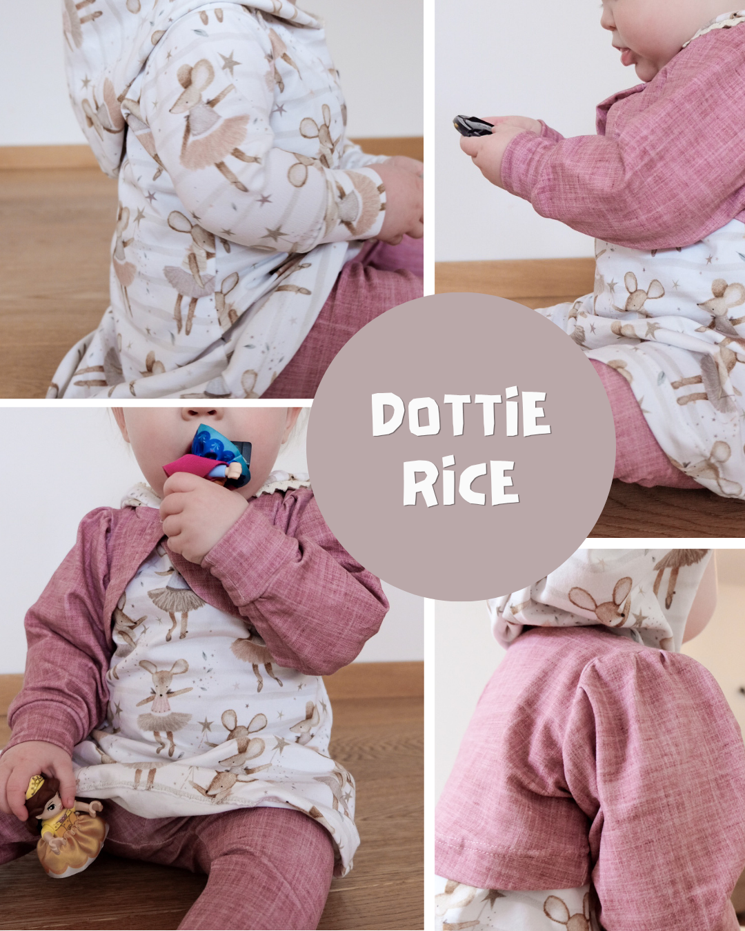 0.5m BIO French Terry Dottie Rice *STOFFÜBERSICHT*