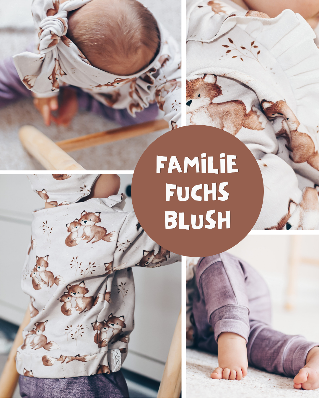 0.5m BIO French Terry Familie Fuchs blush *STOFFÜBERSICHT*