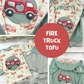 0.5m BIO French Terry Fire Truck tofu