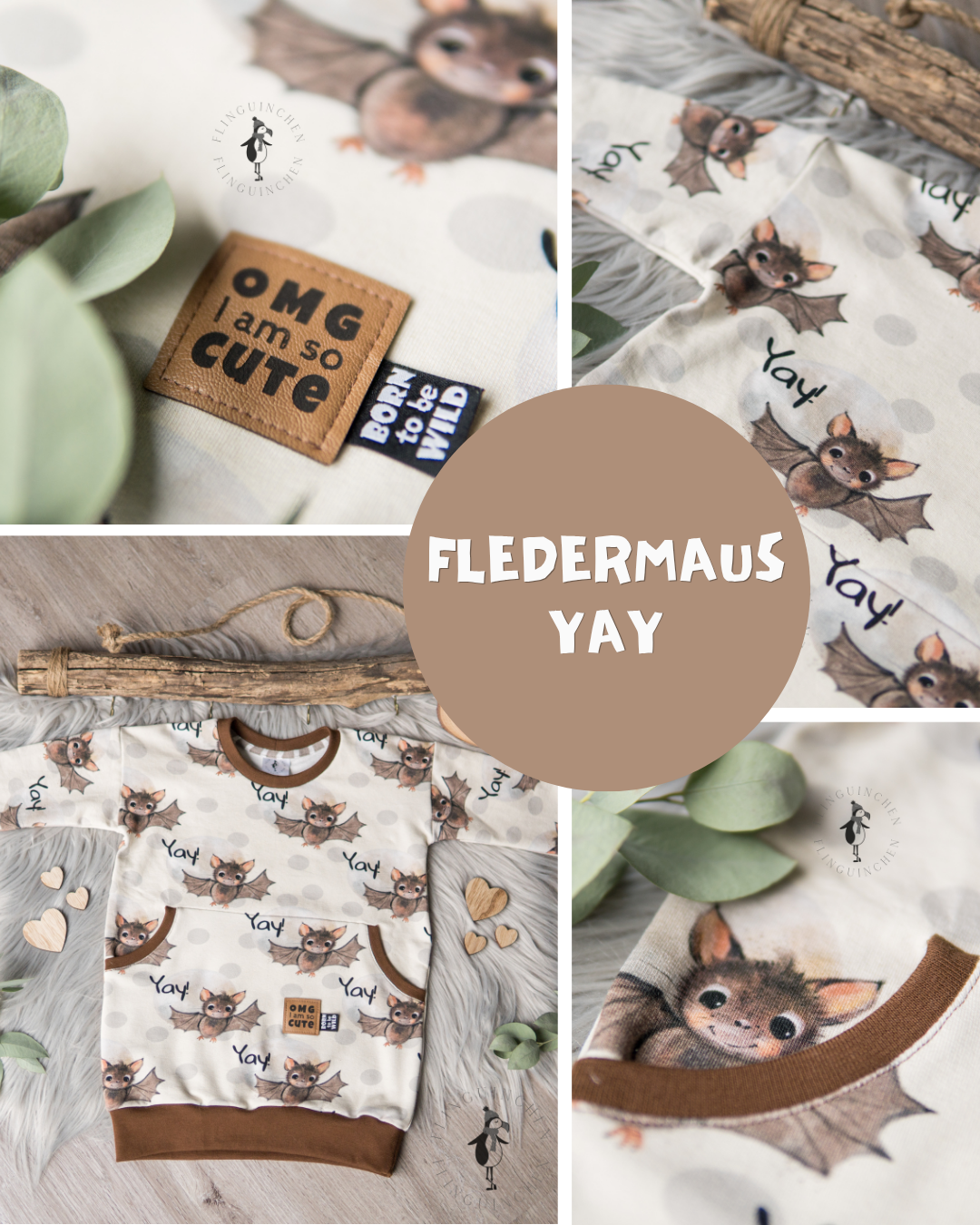 0.5m BIO French Terry Fledermaus, yay! *VORBESTELLUNG*