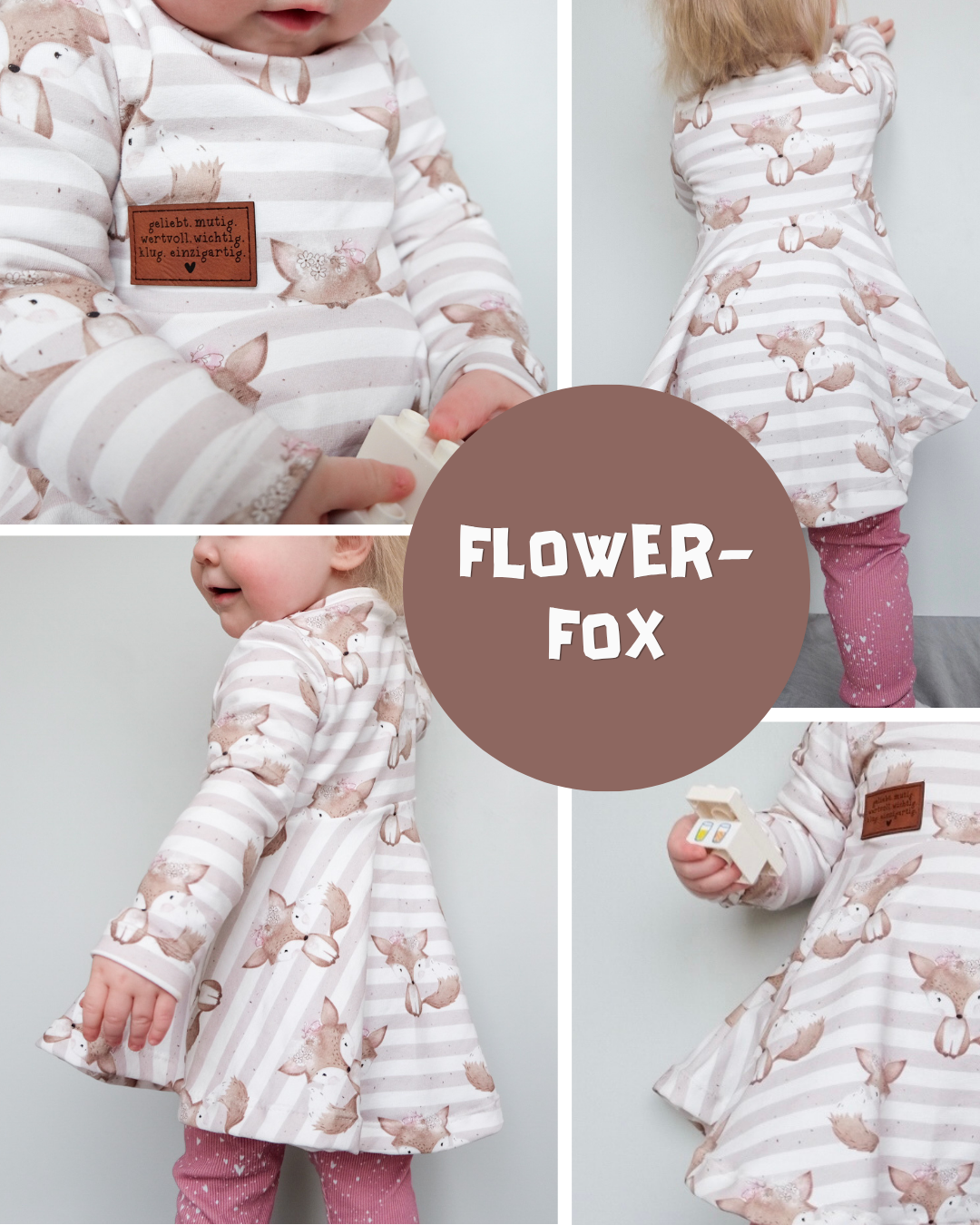 0.5m BIO French Terry Flower-Fox