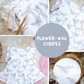 0.5m BIO French Terry Flower-Wal Stripes