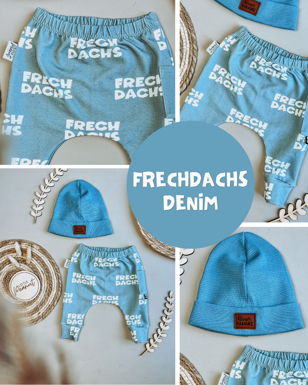0.5m BIO French Terry Frechdachs denim *STOFFÜBERSICHT*
